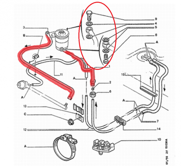 Durites alimentation carburant (Banjos  + joints inclus ) – Image 2