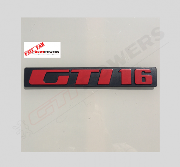 Logo GTI 16 pour Peugeot 309 GTI 16