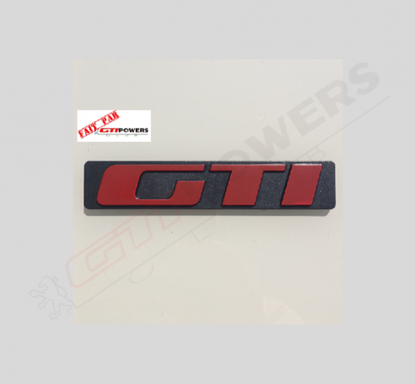 Logo de coffre GTI pour Peugeot 205 et 309 GTI