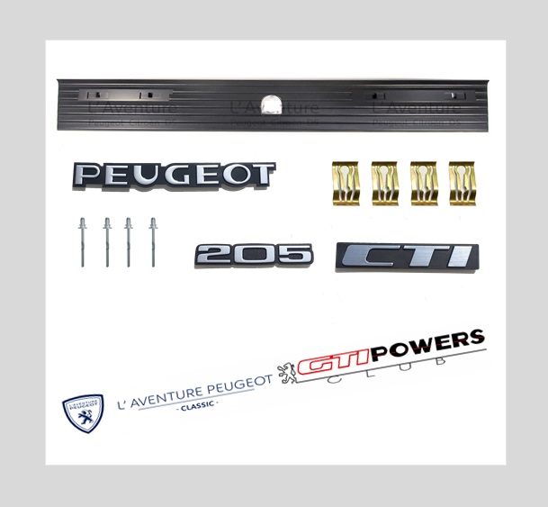 Stickers Peugeot 205 GTI Bande PTS De Coffre - Club GtiPowers