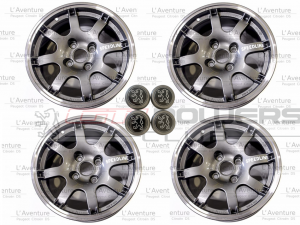 Pack Jantes SPEEDLINE PTS Anthracite 15¨ avec centres de roue